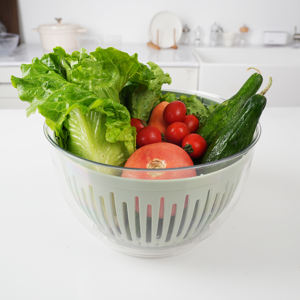 Manuelle Kunststoff-Haushalts küche Verwenden Sie Obst-und Gemüses alat werkzeuge-Salat mischer Spinner für Küchen geschirr - Product Image 4