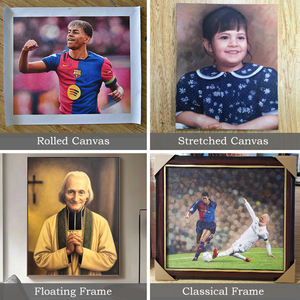 Dipinto a Olio Realistico Fatto a Mano <span class=keywords><strong>di</strong></span> Donna, Ritratto Femminile su Tela, Arte Murale Personalizzata da <span class=keywords><strong>Foto</strong></span> - Product Image 5