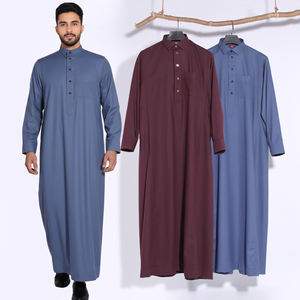 ثوب إسلامي عالي الجودة للرجال، زي سعودي إسلامي، جبة دبي، ثوب عربي سعودي مغربي مع أكمام - Product Image 3