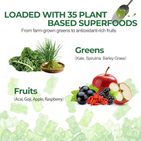 Pure Plant Extract Toegevoegde Super Groene Dagelijkse Kauwtabletten Supplement Gummies
