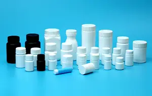 Colore personalizzato vuoto 10ml 90ml PE ambra blu colore medicina pillola bottiglia di plastica con tappo a vite
