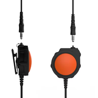 Ultra besar bulat taktis ptt-mega X1 cocok dengan berbagai komunikasi headset
