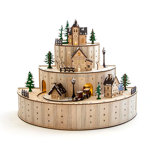 Lumières LED, village <span class=keywords><strong>de</strong></span> Noël <span class=keywords><strong>en</strong></span> <span class=keywords><strong>bois</strong></span>, décorations <span class=keywords><strong>de</strong></span> Noël <span class=keywords><strong>en</strong></span> <span class=keywords><strong>bois</strong></span> avec <span class=keywords><strong>petit</strong></span> <span class=keywords><strong>train</strong></span> rotatif - Product Image 1