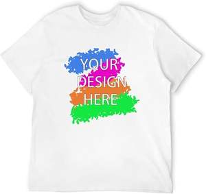 T-Shirt personalizzata con <span class=keywords><strong>testo</strong></span> e LOGO in bianco con stampa pesante da uomo - Product Image 4