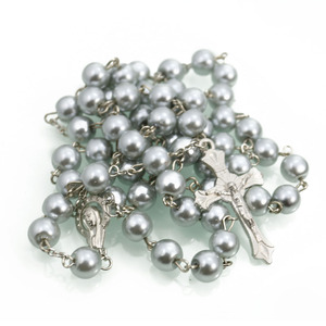 Classico <span class=keywords><strong>Rosario</strong></span> Cristiano con Perle Rosse, Croce e Scritture Sacre, Collana con Catena, Regalo Religioso Cattolico per Anniversario - Product Image 5