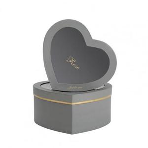 Heart Shaped Hot Stamping Paper Florist Packaging Rose Gift Case Packing Box Flowerbox Cardboard Gift Box Packaging Flower Box