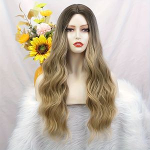 Nuevas <span class=keywords><strong>pelucas</strong></span> de <span class=keywords><strong>pelo</strong></span> largo Europeo Americano MediumParted ondas grandes esponjosas naturales para rizos de <span class=keywords><strong>Amazon</strong></span> para mujeres transparente transfronterizo - Product Image 5