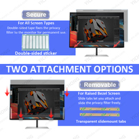 24 inch 16:10 privacy screen filter voor HP computer, anti-blauw licht, UV-bescherming, anti-kras, afneembaar, tweerichtings anti-spionage screenfolie