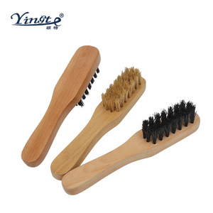 Ensemble de brosses à chaussures Yinste en bois massif et poils de porc, 3 pièces, pour le nettoyage et l'élimination de la poussière - Product Image 4