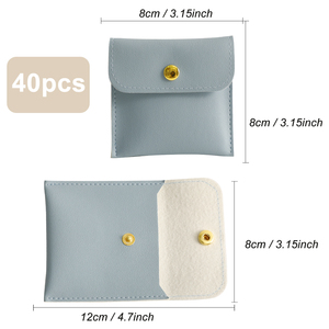 PUPPYSEW <b>Mini</b> PU Jewelry Pouch <b>Bag</b> High Quality Leather <b>Bag</b> With Button Necklace Ring Earring Package <b>Bag</b> Without logo - Product Image 2