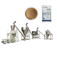 Máquina automática para ensacar harina de maíz de 15 kg, 25 kg y 50 kg con mezcladora de cinta, línea de mezcla, llenado y empaquetado