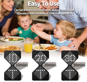 Sáng tạo LED kỹ thuật số đồng hồ cát hẹn giờ 30 phút có thể điều chỉnh cảm biến trọng lực ánh sáng ban đêm quà tặng cho sinh nhật Giáng sinh nhà văn phòng - Product Image 3