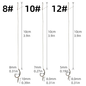Châu Âu Phong Cách Thu Hút Thẳng Shank Trung Chuyển Giàn Khoan Euro Cá Chép Câu Cá Thẳng Điểm Móc Với Barbs Bán Buôn Câu Cá Giải Quyết Thiết Lập - Product Image 4