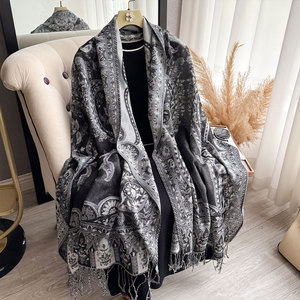 Phụ nữ điều dân tộc phong cách du lịch in khăn choàng khăn Châu Âu Hoa Kỳ Cổ Phiếu mùa đông phổ biến - Product Image 2