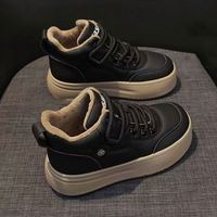 Chaussures super résistantes pour femmes, chaussures blanches en peluche, dernier design, chaussures décontractées chaudes en PU pour l'hiver, chaussures de sport de loisirs haut de gamme