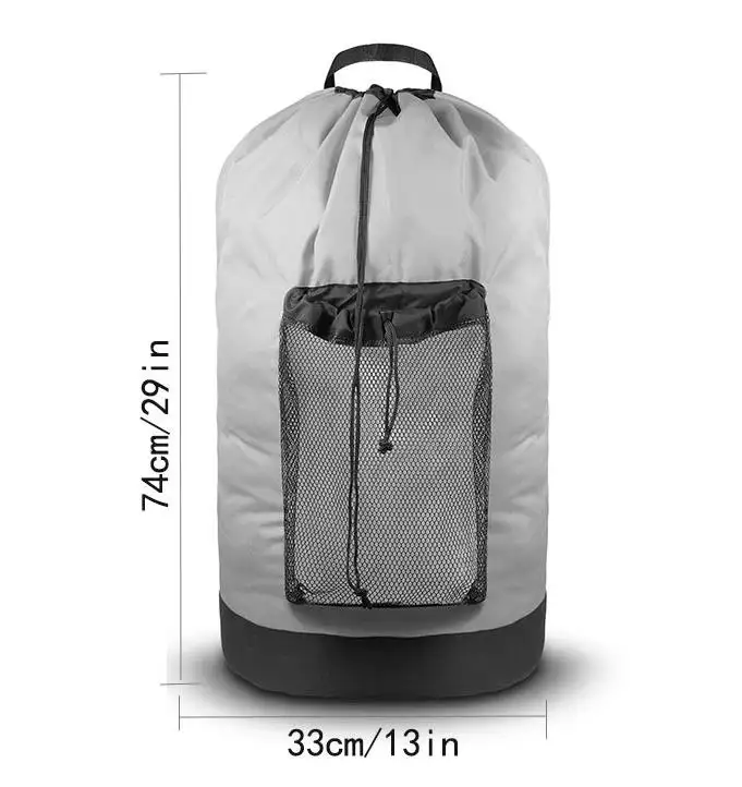 Custom 600D Oxford Waterproof Portable Armazenamento Lavar Roupas Pinos Peg Bag com cabide
