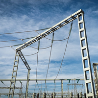 Structure tubulaire en acier sur mesure pour les projets extérieurs de lignes électriques et les structures de postes de transformation