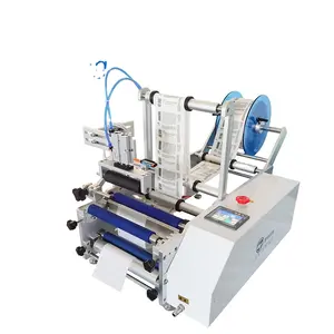 Semi-automatic Wine Bottle Labeling Machine Vodka Automatic Labeling Machine Round Bottle Self-adhesive Labeling Machine