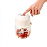 Hachoir à ail électrique mini rechargeable par USB de 260 ml, robot culinaire portable sans fil, coupe-légumes de cuisine