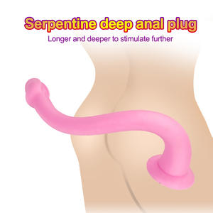 Plug Anale Super Lungo, Dildo Rosa Flessibile per Massaggio Vaginale e Stimolazione Prostatica per Uomini e Donne, Gioco SM Giocattolo Sessuale - Product Image 4