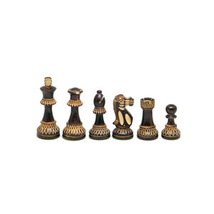 Classic Staunton Chess Set for Children Wooden Pieces on <b>Plastic</b> <b>Table</b> with Acrylic Board & Marble Burnt Cardboard Box Packaging - Product Image 1