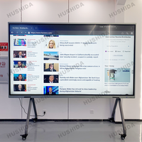 Tableau Blanc Interactif Intelligent 4K à Écran Tactile pour École, Système Dual OPS Slot, 55/65/75/85/98/110 Pouces
