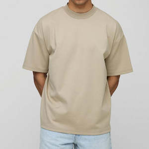 280 grammes T-<span class=keywords><strong>paita</strong></span> T-shirt respirant pour hommes de qualité supérieure coupe ample col rond manches courtes Design parfait pour la superposition - Product Image 3