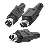 Prise d'alimentation DIN 3/4 broches pour écran plat TFT LCD 12V DC, adaptateur de connecteur d'alimentation TV, neuf, sortie d'usine
