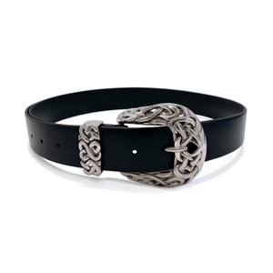 Cinturón Metálico de 4x110cm con Hebilla de Aleación Plateada, Cinturón Casual de Moda - Product Image 1