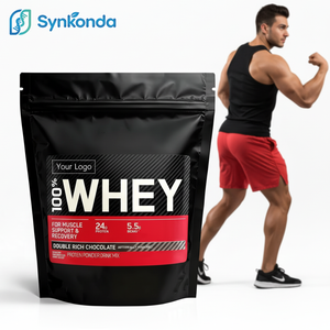 Isolat de protéines de lactosérum en poudre pour la prise de masse musculaire en sachets, suppléments nutritionnels sportifs, saveur chocolat, poudre de protéines en vrac, vente en gros - Product Image 1