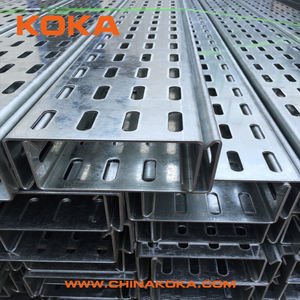 Koka ถาดวางสายเคเบิลแบบเจาะรูชุบสัง<span class=keywords><strong>กะ</strong></span>สีแบบจุ่มร้อนยาว6000มม. - Product Image 6