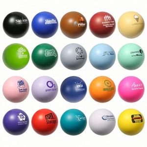 Balle anti-stress ronde en mousse PU personnalisée avec logo promotionnel du fabricant, 6,3/7/10 cm, jouets anti-stress pour la réduction de la pression - Product Image 2