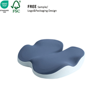 Coussin de siège ergonomique en forme de U antidérapant en velours avec mousse à mémoire de forme écologique personnalisable et antibactérien