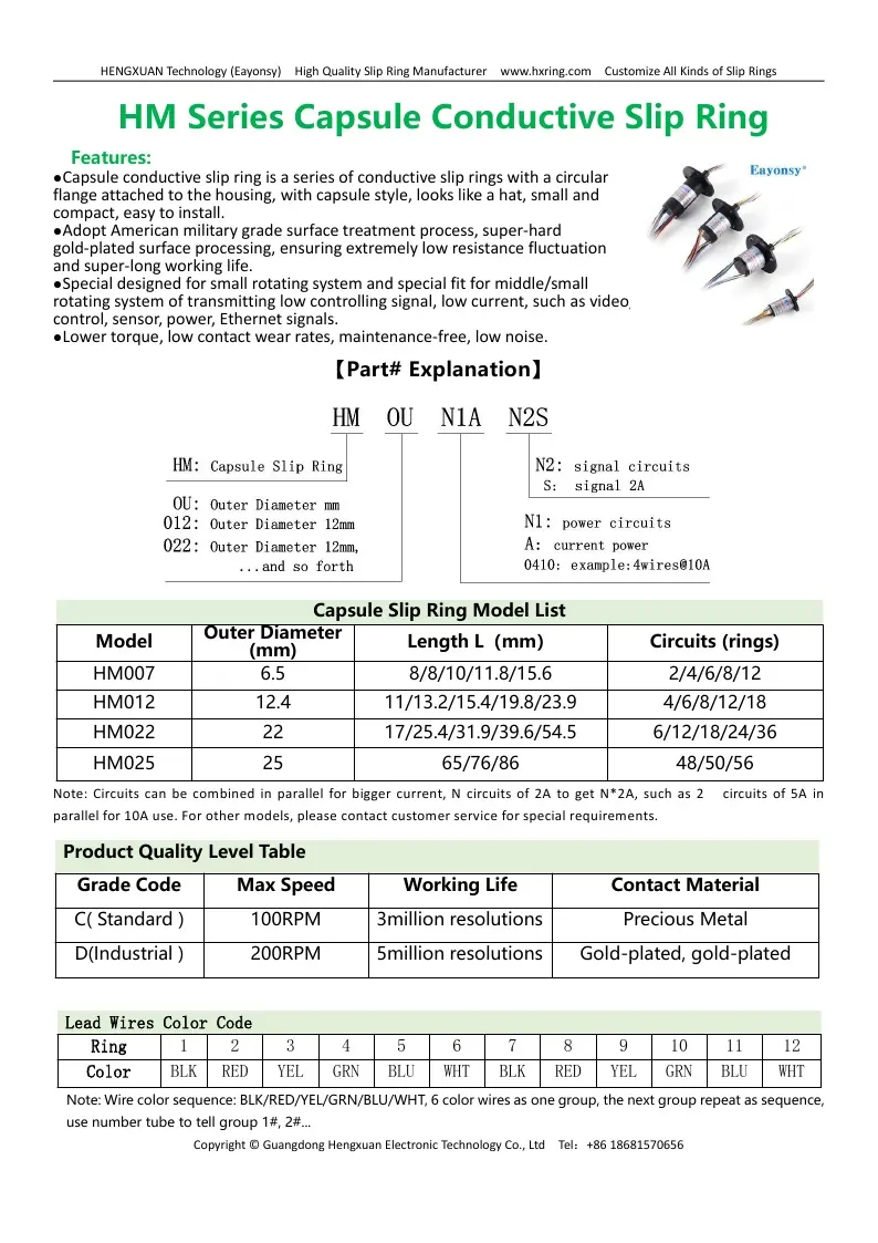 Kapsel-Schleifring Mikro elektrischer Anschluss Rotierender konstanter Sammel ring Außen durchmesser 22mm für Drohnen motor PTZ-Kamera monitor