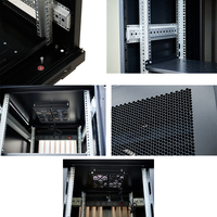 Gabinete de Red para Exteriores OEM, Racks de Servidor de 4U-15U, Montaje en Pared, Capacidad de 12U, Puerta Frontal de Vidrio, Color Negro, Fácil Instalación para CCTV y Datos
