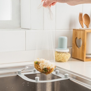 Kitchen Sink Drain <b>Rack</b> with Hanging Basket Triangle Storage Triangular Plastic Vegetable Colander Strainer Easy Cleaning <b>Cloth</b> - Product Image 3