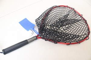 Vendita calda su misura in Nylon gomma metallo maniglia gomma rete di atterraggio 30cm di profondità con rete in alluminio per la pesca mano e Cast Net - Product Image 3