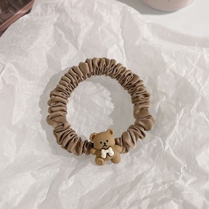 Nouveauté 2026 : Élastiques à cheveux pour enfants, motifs animaux de dessin animé (ours, lapin mignon), bandeaux en satin et chouchous pour filles - Product Image 2