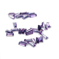 Pierres précieuses en zircon cubique, améthyste violette, pierre précieuse trapézoïdale, vente en gros,