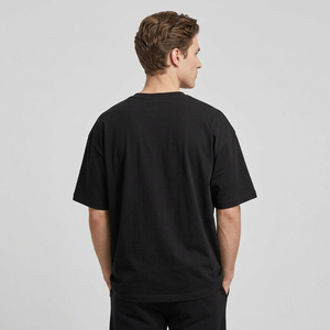 T-shirt surdimensionné personnalisé en coton peigné 240 GSM, 100 % coton, épaules tombantes, streetwear pour hommes, fabricant du Bangladesh - Product Image 6