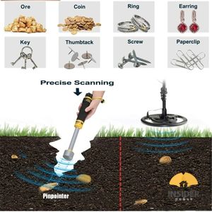 جهاز كاشف المعادن, جهاز محمول باليد 100 قدم تحت الماء بالكامل مقاوم للماء ، مؤشر دبوسي للكشف عن المعادن ، إرسال واستقطاب النبضي مع الاهتزاز ، LED 740 ، مكتشف - Product Image 5