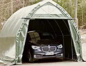 Pitched Roof Car Shelter , Potable Car Canopy