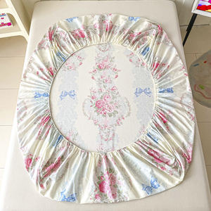 Colcha individual impresa 100% algodón personalizada al por mayor de fábrica con diseño de banda elástica alta funda protectora de colchón - Product Image 3