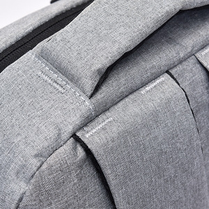 Men's <b>Backpack</b> Lightweight USB Charging Business Travel 36-<b>55L</b> Gray Solid Color Detachable Straps - Product Image 4