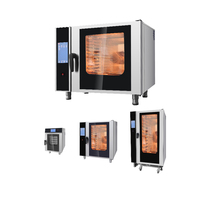 Four à vapeur combiné commercial Energy Star, distribution de vapeur à 360°, nettoyage automatique, écran tactile numérique, 9,4 kW, cuisson commerciale