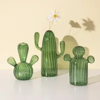 Verre en forme de cactus pour la décoration créative décor de bureau à la maison vase de plante hydroponique transparent cadeau d'anniversaire