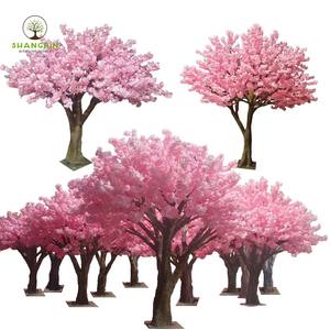 SHANGPIN مخصص اصنعها بنفسك شجرة ساكورا زهرة اصطناعية بلاستيكية كبيرة مزهرة فروع زهرة الكرز اليابانية شجرة الكرز القوسية - Product Image 6