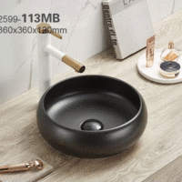 PATE 113MH bord mince couleur mate petit évier de salle de bain rond Lavabo dessus de table lavabo Art mini bol en céramique mat