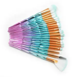 High Quality Plastic Handle Cosmetics Brushes Set Professional 20Pcs Makeup Brush Kit For Face