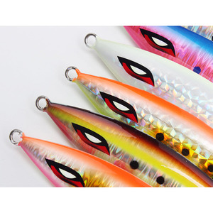 Jig de pêche en métal lumineux/UV chaud 40g 80g 100g 200g 500g 750g 1000g leurres de pêche coulant Simulation yeux gabarits pêche - Product Image 4